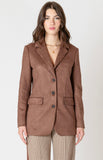 Brown Vegan Suede Blazer