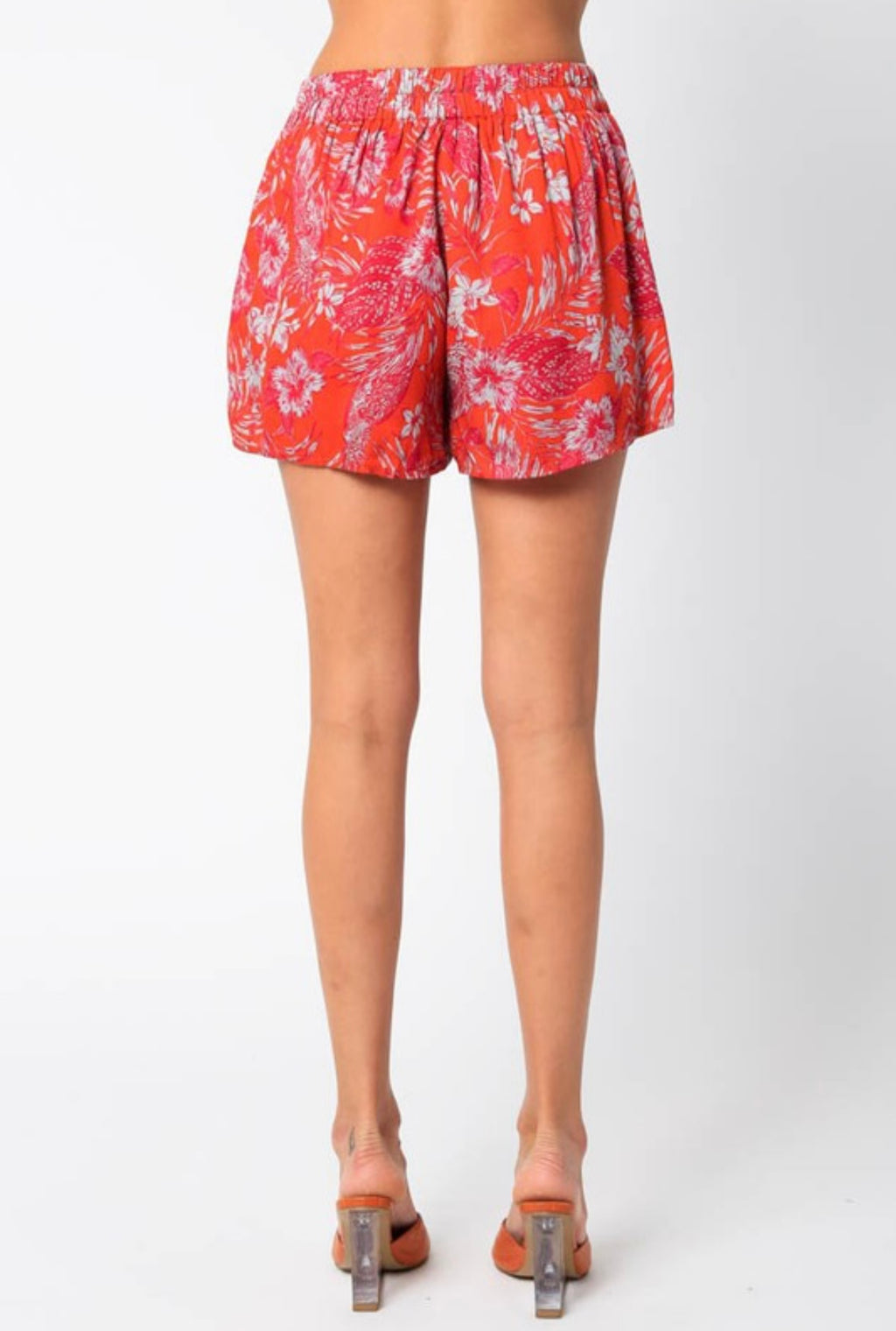 Orange Tropical Shorts