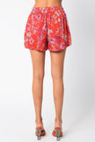 Orange Tropical Shorts