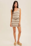 Grey Multi Cropped Sweater Tank