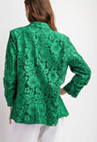 Green Lace Blazer