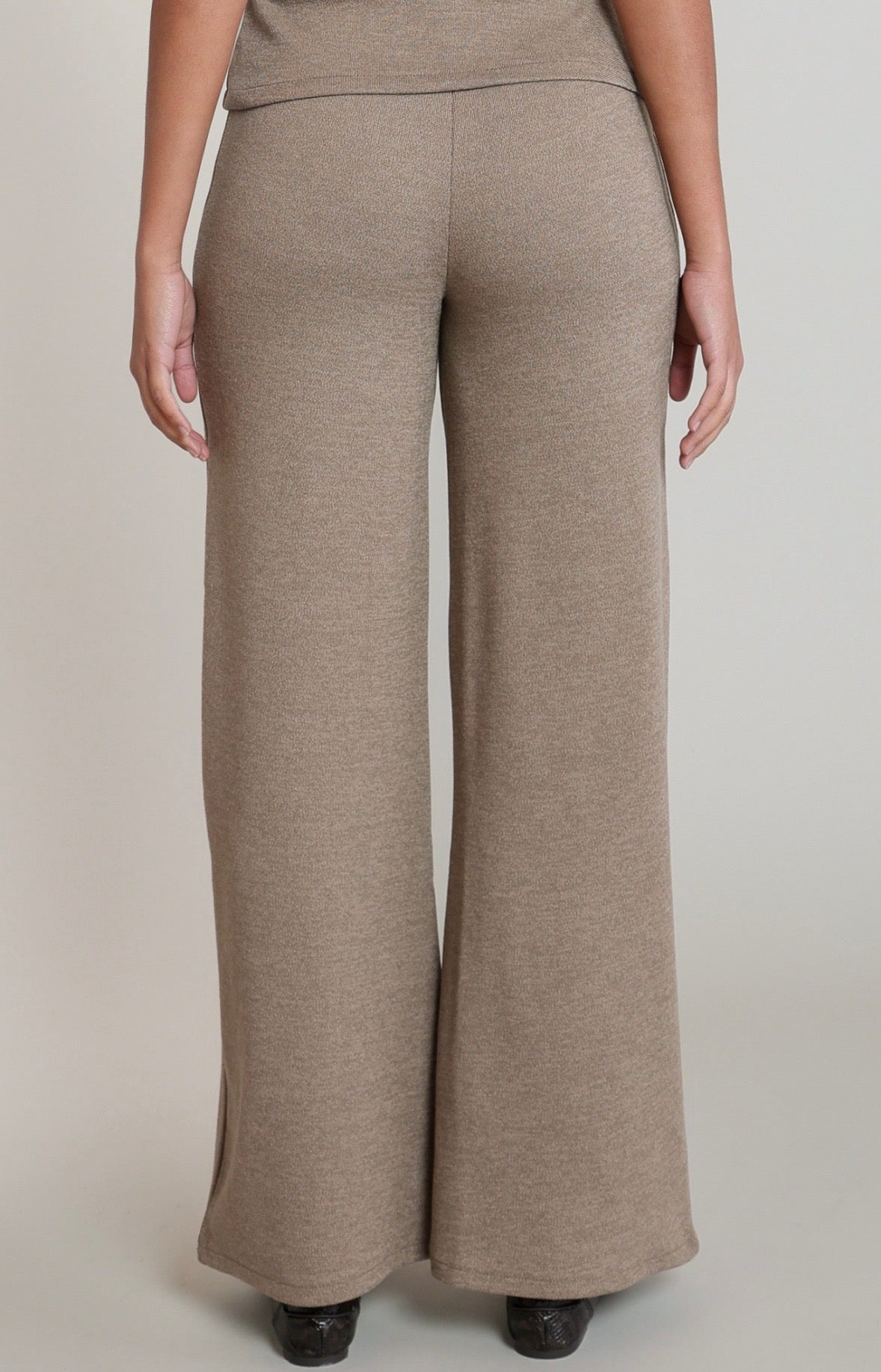 Heather Brown Wide Leg Pants