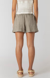 Khaki Wash Linen Shorts