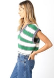 Green Stripe Sweater Vest