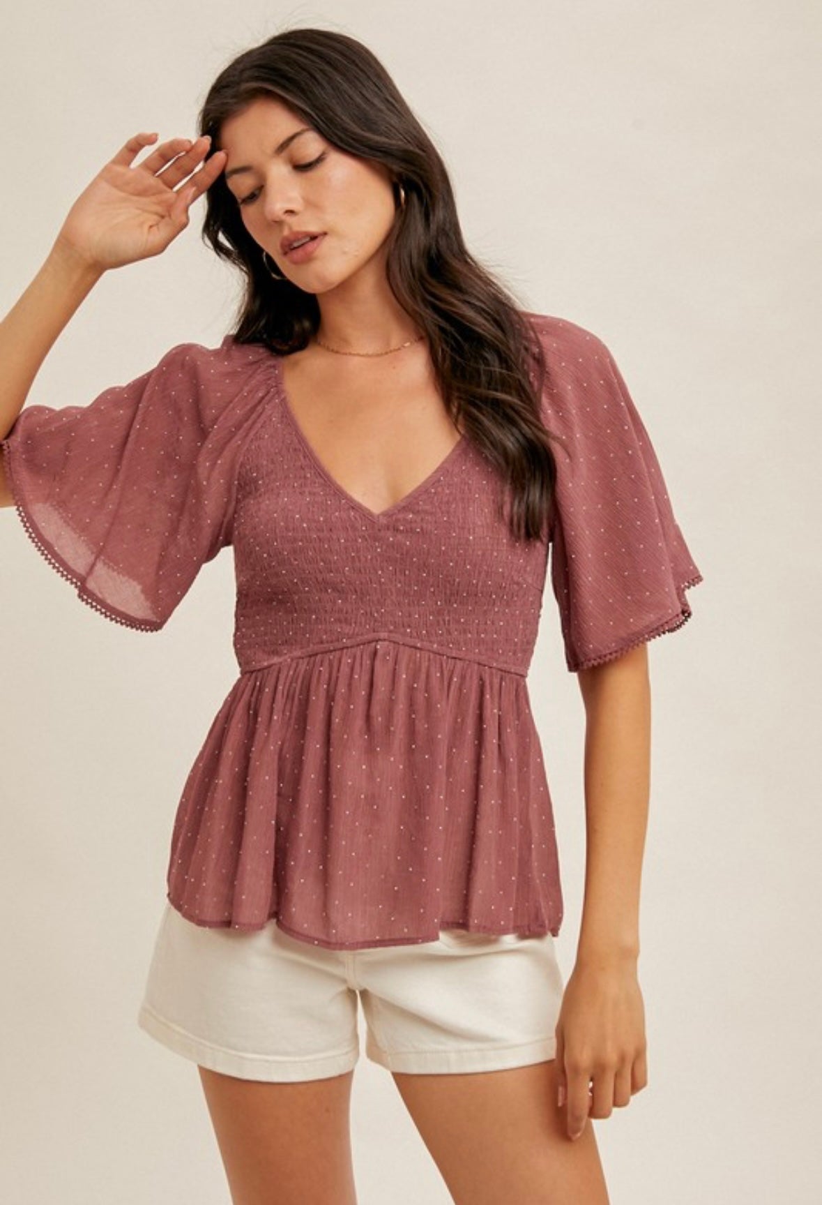 Mauve Sparkle Top
