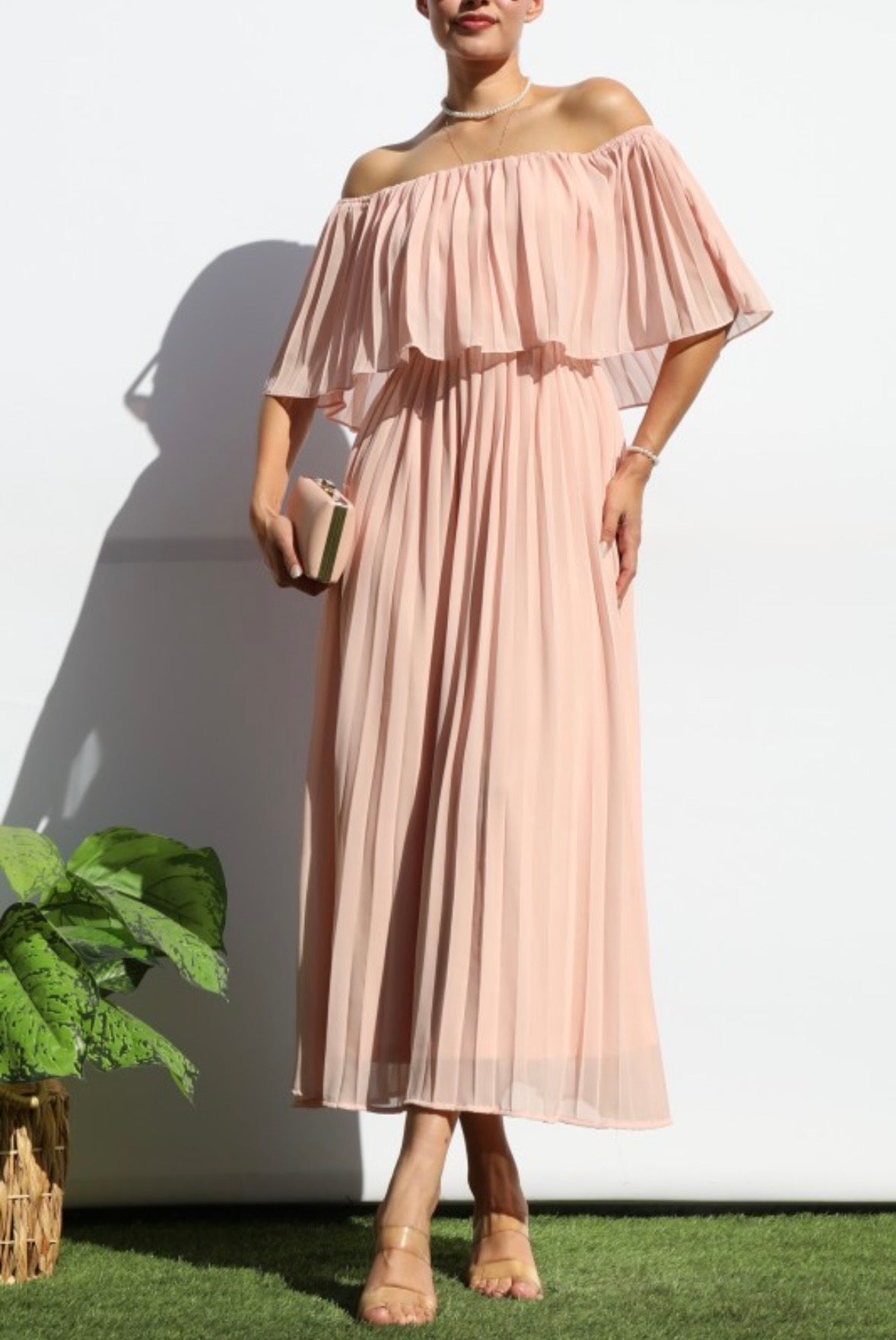 Blush Accordion Dress