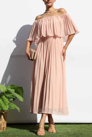 Blush Accordion Dress