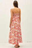 Orange Tropical Maxi Dress