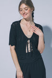Black Crochet Cardigan