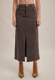 Grey Slit Skirt