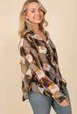 Black Sheer Chainlink Button Down