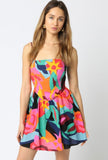 Multicolor Abstract Mini Dress