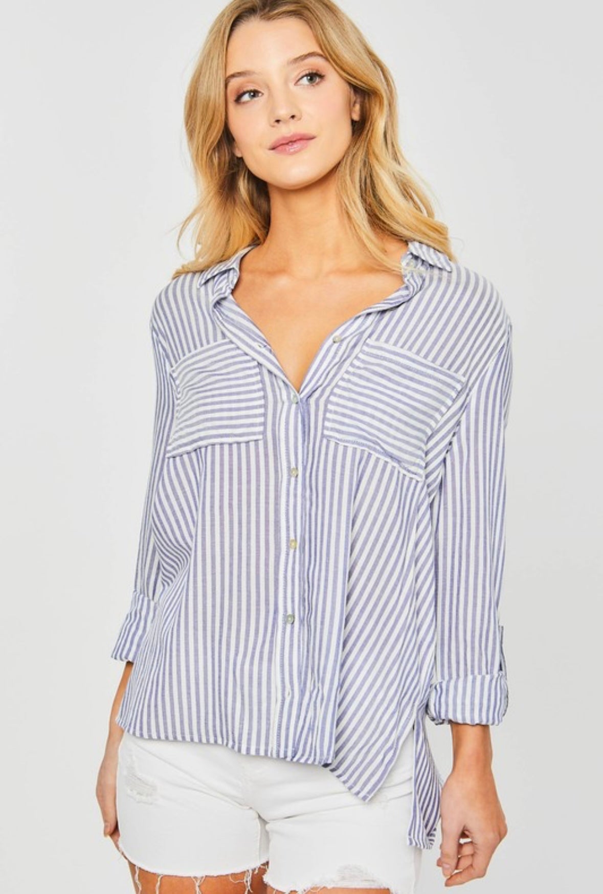 Blue Stripe Button Down