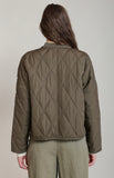 Dark Khaki Green Quilted Jacket