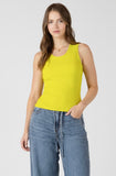 Lime Glow Ribbed Tank Top