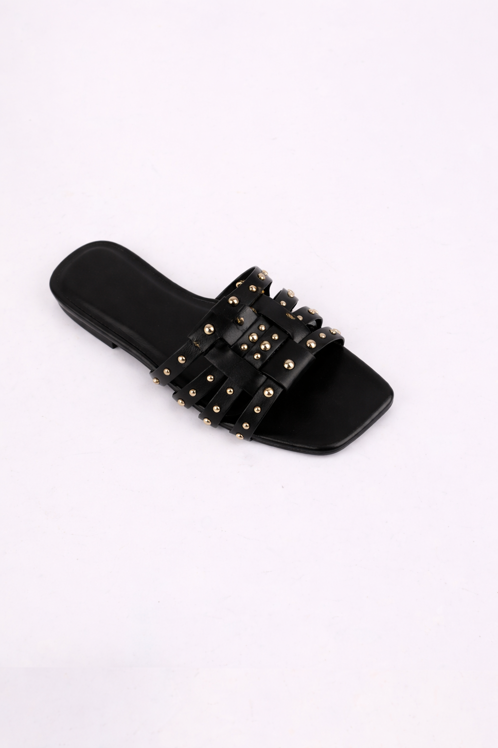 Black Studded Sandals