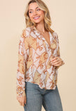 White Sheer Chainlink Button Down