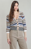 Navy Stripe Cardigan