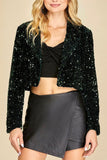 Green Velvet Sequin Bolero