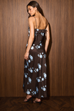 Brown Floral Midi Dress