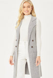 Grey Sweater Duster Vest