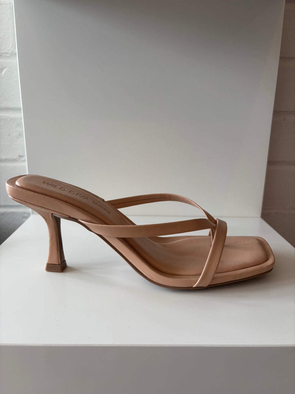 Nude Square Toe Sandals