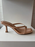 Nude Square Toe Sandals