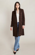 Chocolate Suede Trench Coat
