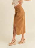 Camel Twisted Skirt