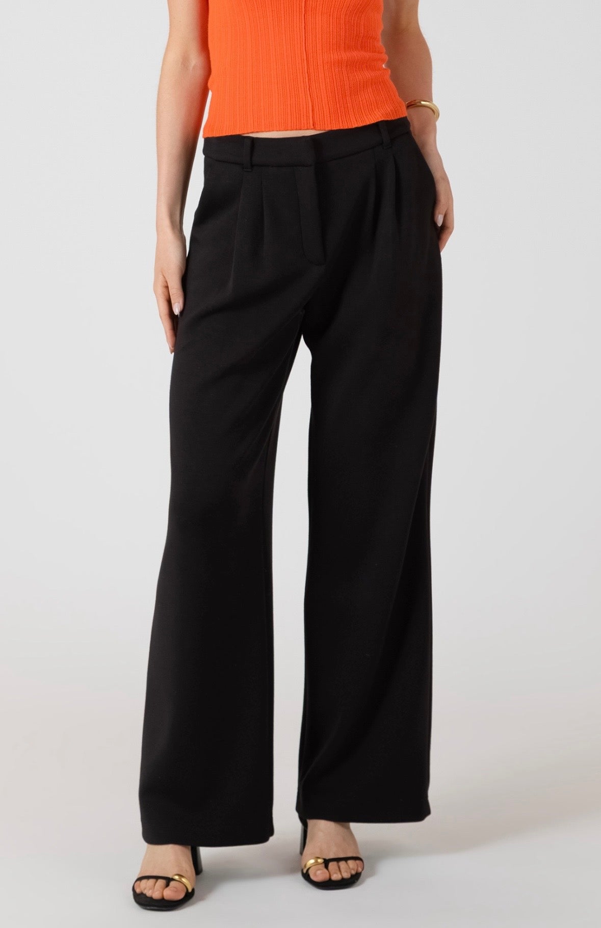 Black Scuba Trouser Pants