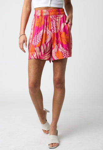 Pink Tropical Shorts
