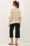 Vanilla Stripe Oversized Sweater