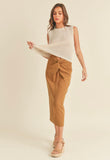 Camel Twisted Skirt