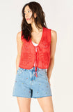 Red Eyelet Vest