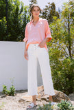 White Cropped Wide Leg Jeans