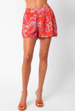 Orange Tropical Shorts
