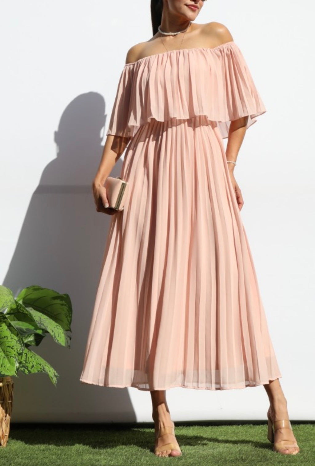 Blush Accordion Dress
