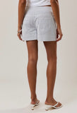 White Pinstripe Shorts