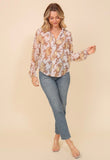 White Sheer Chainlink Button Down