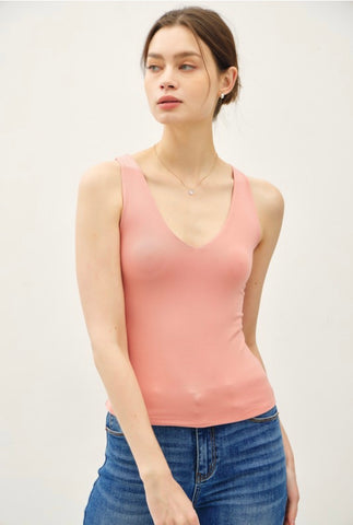 Dusty Coral V-Neck Cami