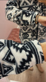 Black Aztec Fleece Shacket