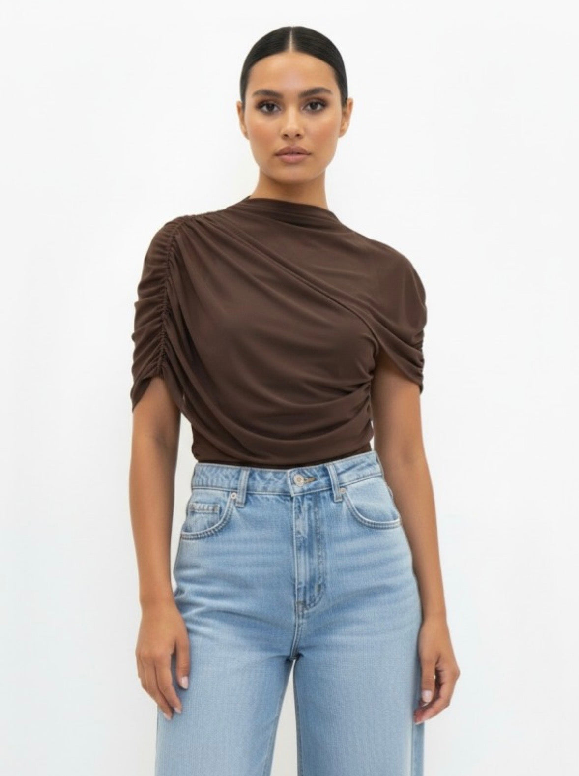 Brown Cape Top