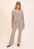 Brown Stripe Lounge Set