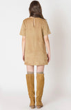 Tan Suede Shift Dress