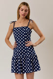 Navy Polka Dot Dress