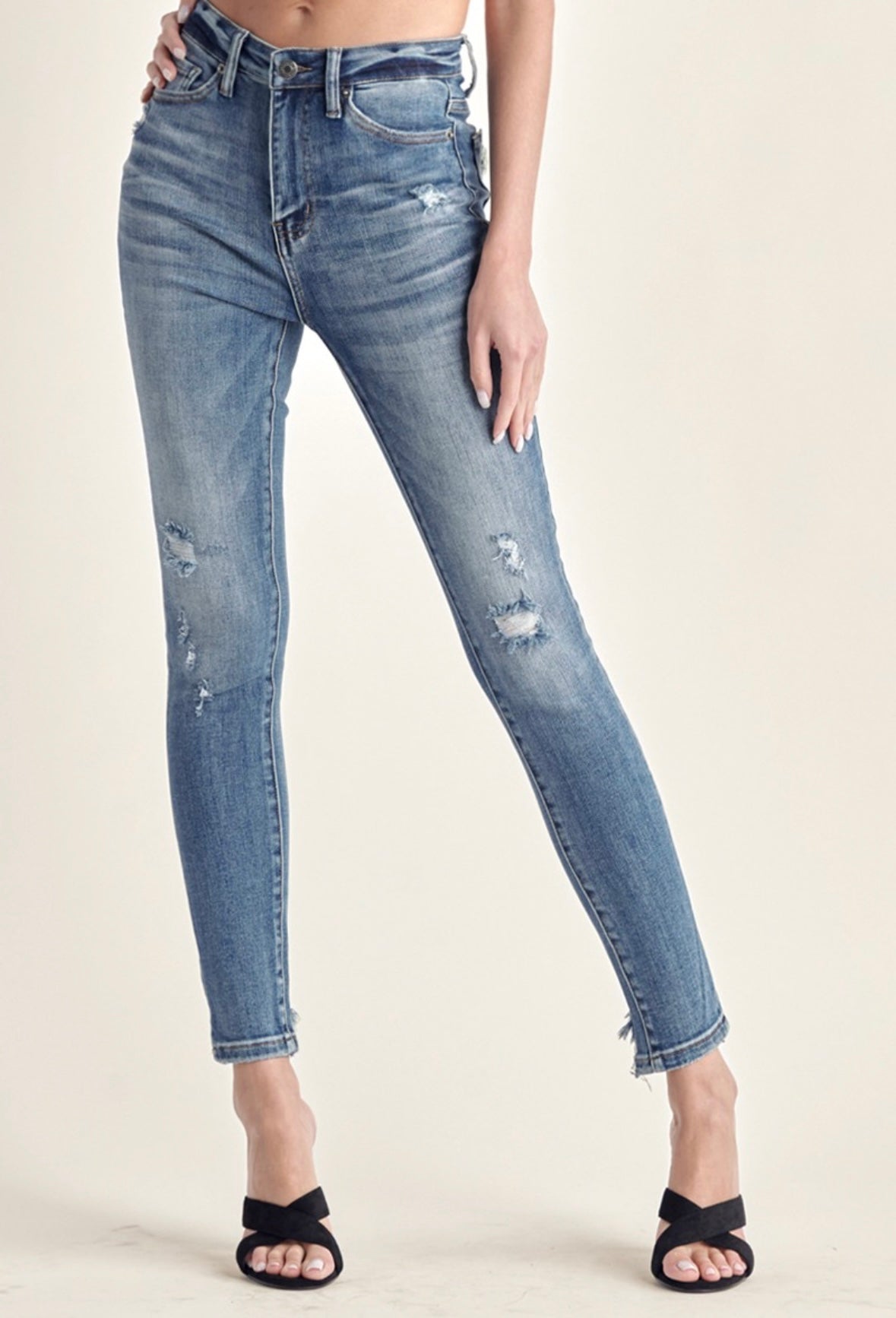 Denim High Rise Vintage Skinny Jeans
