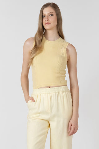 Lemon Butter Knit Tank