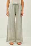 Sage Stripe Linen Pants
