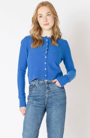Sapphire Blue Cropped Cardigan