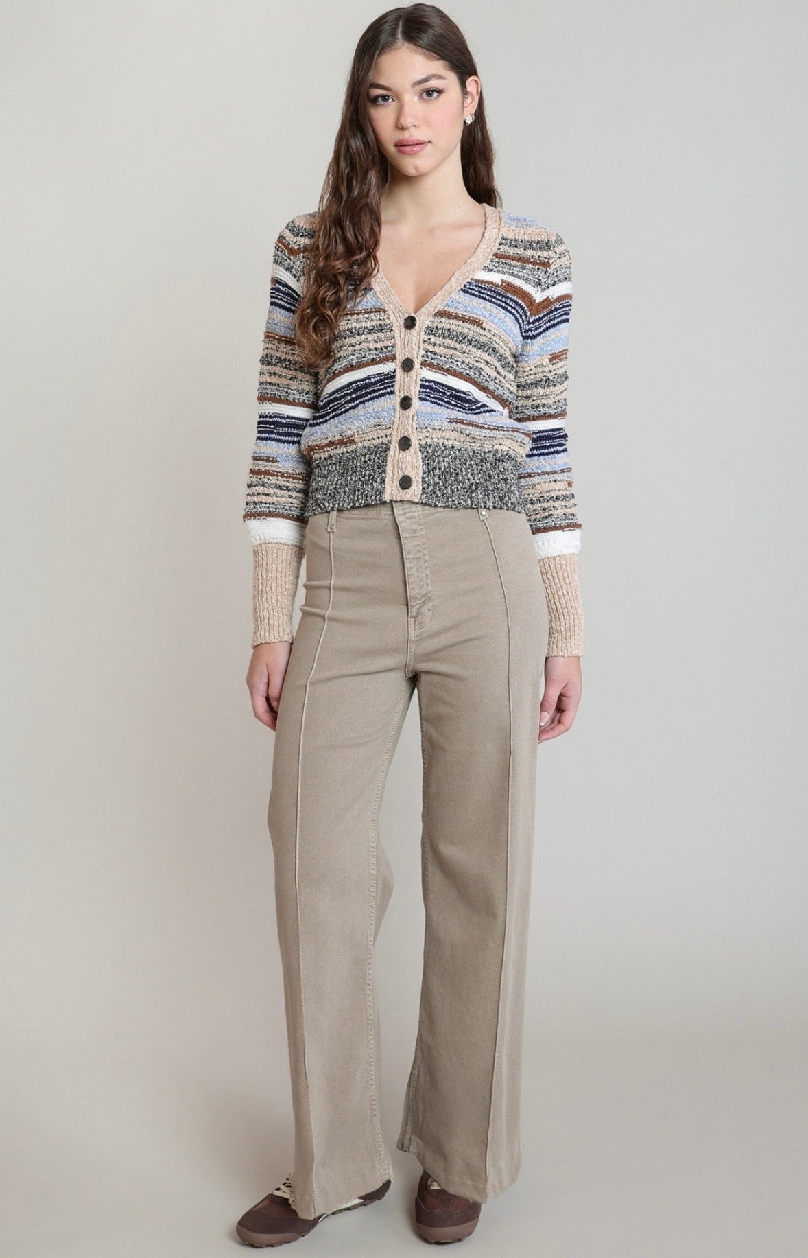 Navy Stripe Cardigan